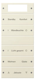 GIRA 221501 Wippenset 5fach Plus (2+3) beschreib. System 55 Cremeweiß glänzend