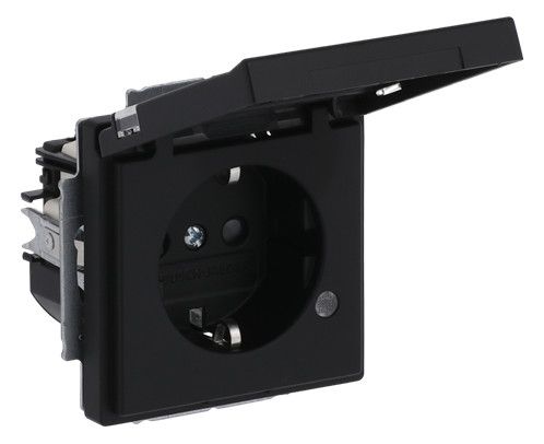 BJ 20 EUKNBL-885 SCHUKO Steckdosen-Einsatz schwarz matt future