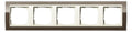 GIRA 0215761 Abdeckrahmen 5fach Zwischen rahmen CW glänzend Event Klar Braun
