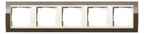 GIRA 0215761 Abdeckrahmen 5fach Zwischen rahmen CW glänzend Event Klar Braun