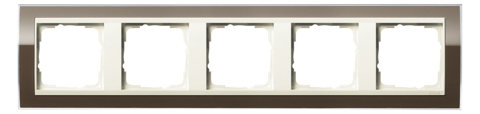 GIRA 0215761 Abdeckrahmen 5fach Zwischen rahmen CW glänzend Event Klar Braun