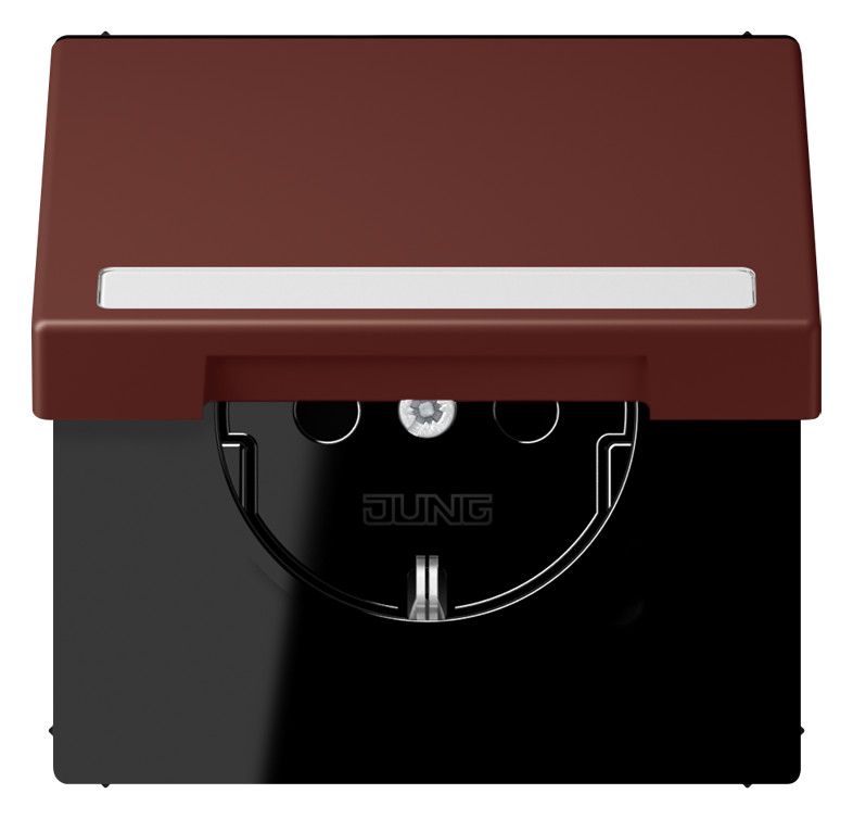 Jung LC1520BFNAKL235 SCHUKO-Steckd.KI m. Klappdeckel m.S