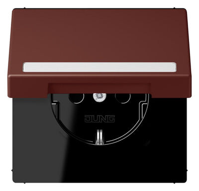 Jung LC1520BFNAKL235 SCHUKO-Steckd.KI m. Klappdeckel m.S
