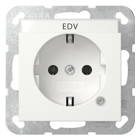 GIRA 445203 SCHUKO-Steckdose Kontroll+ BSF System 55 Reinweiß glänzend