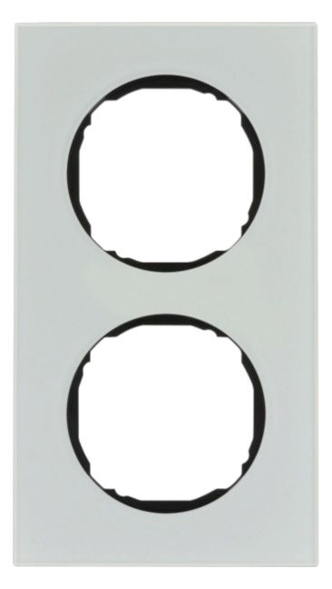 Berker 10122609 Rahmen 2fach flach R.8 Glas polarweiß