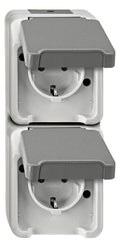 Mert MEG 2328-8029 SCHUKO-Doppel-Steck- Dose lgr senk. m.BRS AQUASTAR