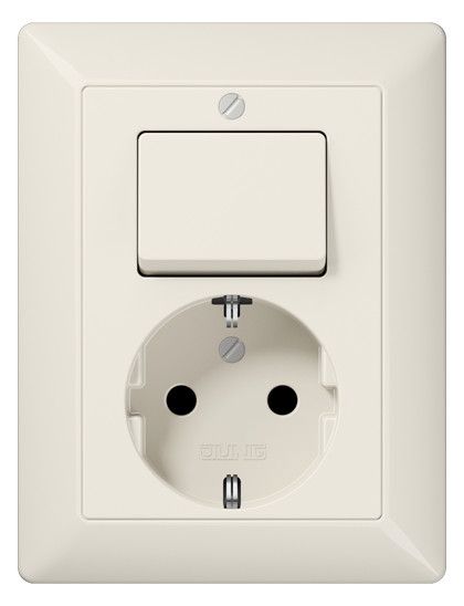 Jung AS5576U SCHUKO Steckdose m.Aus-Wechselschalter Serie AS/CD weiß