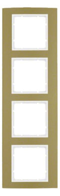 Berker 10143046 Rahmen 4fach B.3 Alu gold/polarweiß