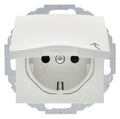 Berker 47441909 Steckdose SCHUKO+Klappd. u.erh.BS S.1/B.3/B.7 polarweiß matt