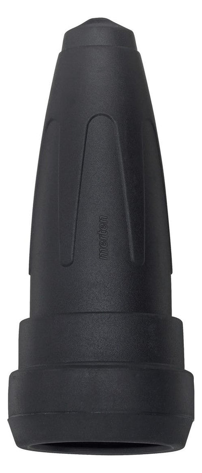 Mert 174051 Gummi-SCHUKO-Kupplung schwarz m.Schnappkragen