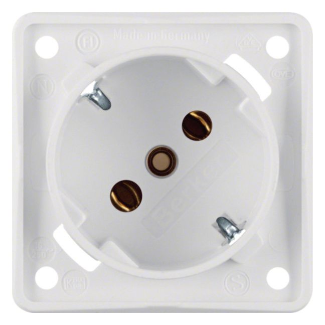 Berker 841852522 Steckdose SCHUKO 45° Integro polarweiß matt