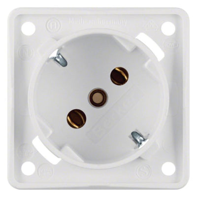 Berker 841852522 Steckdose SCHUKO 45° Integro polarweiß matt