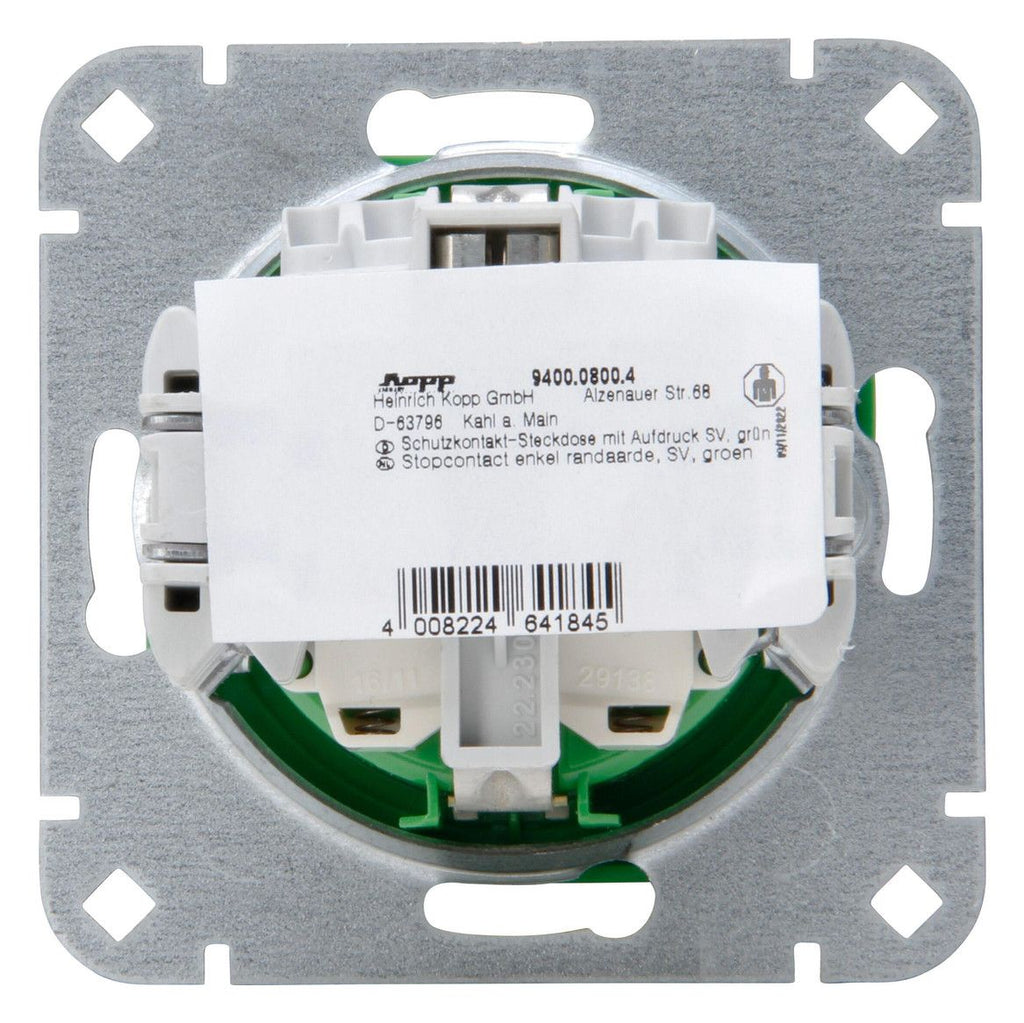 Kopp 940008004 HK07 Schuko Steckdose Aufdruck "SV" grün