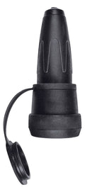 Mert 173051 Schwere Vollgummi-SCHUKO- Kupplung schwarz m.Schnappkragen+Klappd.
