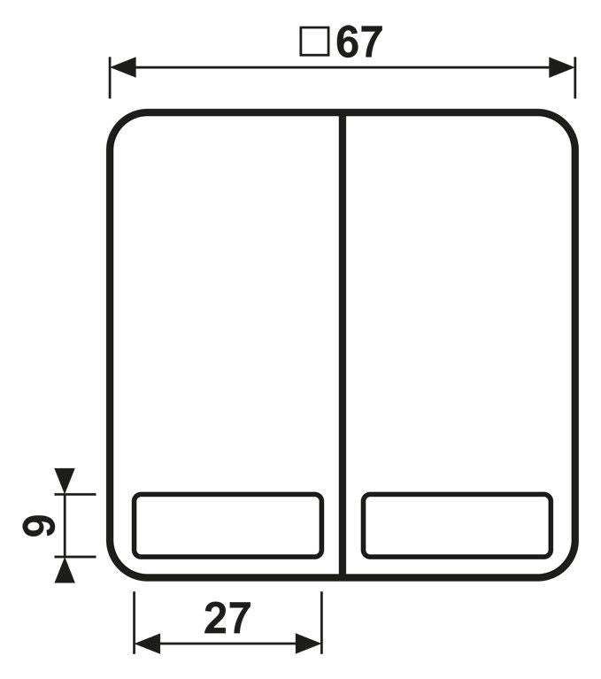 Jung CD595NAWW Wippe Serienschalter Schriftfeld alpinweiß