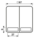 Jung CD595NASW Wippe Serienschalter Schriftfeld schwarz