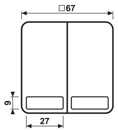 Jung CD595NASW Wippe Serienschalter Schriftfeld schwarz