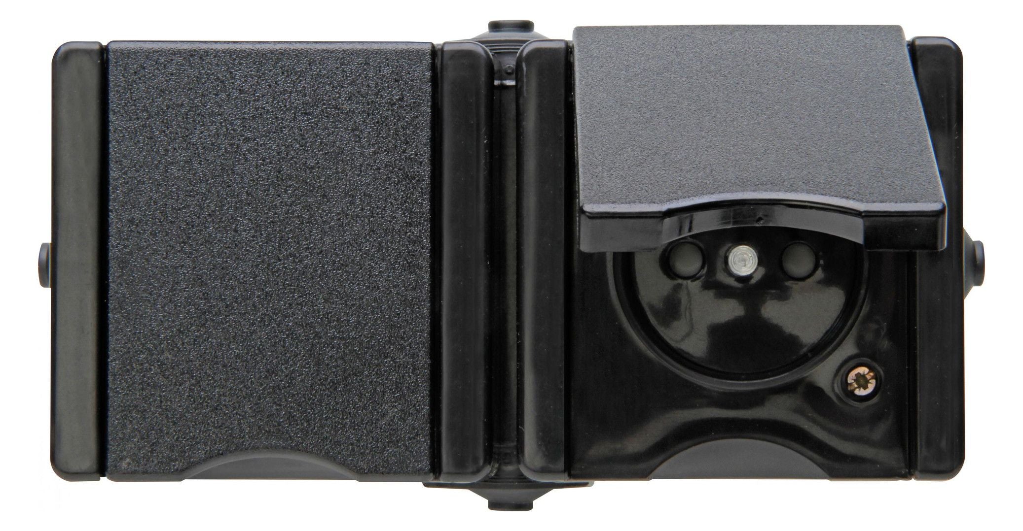 Kopp 954905008 proAQA – MittenSchuko Steckdose 2f Klappd.schwarz