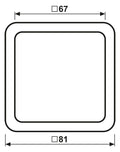 Jung CD581GLBL Rahmen 1fach 81x81mm blau