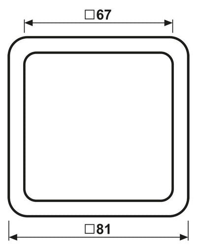 Jung CD581GLBL Rahmen 1fach 81x81mm blau