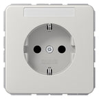 Jung CD1520BFNALG SCHUKO Steckdose Schriftfeld bruchsicher lichtgrau