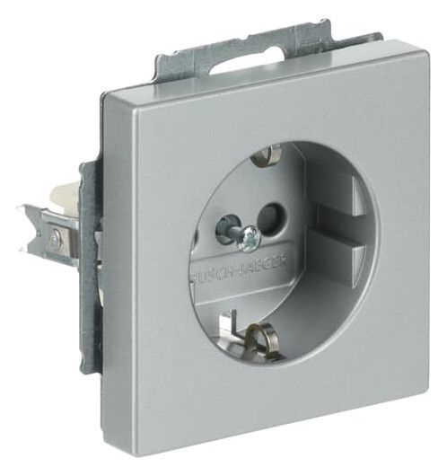 BJ 2300 EUCB-83 SCHUKO Steckdosen Einsatz alusilber future linear