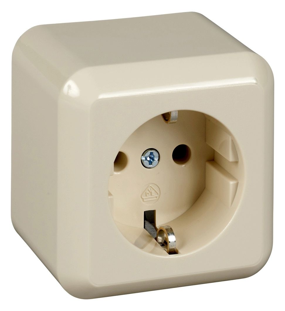 Elso 385004 Steckdose 16A CONTURA Steckklemme reinweiß