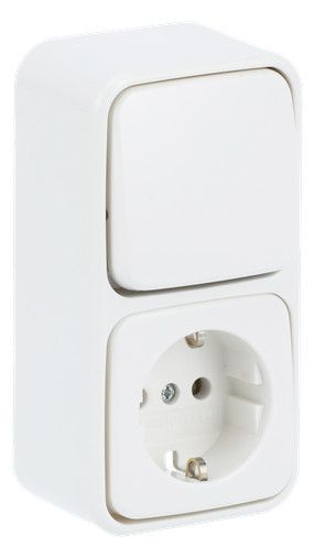 BJ 2601/6/2300EAPW500 SCHUKO Steckdose m.Wippschalter aws Busch-Duro 2000AP