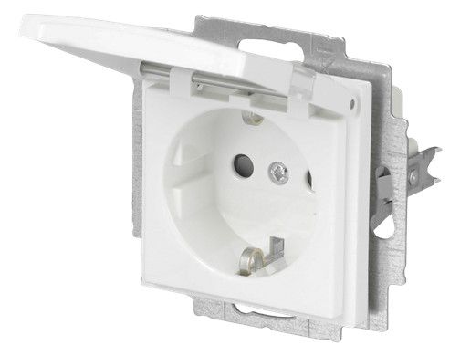 BJ 20 EUKNB-914 SCHUKO Steckdose Bs Klappd. beschriftbar alpinweiß balance