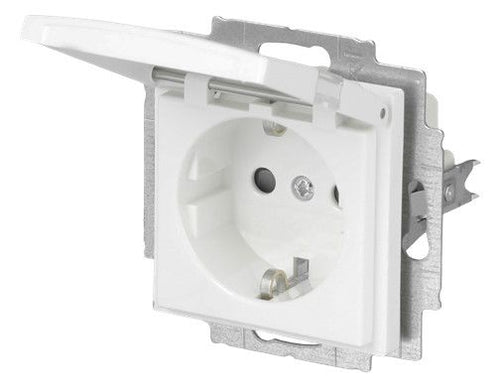BJ 20 EUKNB-914 SCHUKO Steckdose Bs Klappd. beschriftbar alpinweiß balance