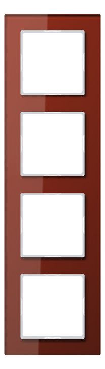 Jung AC584GLRT Glasrahmen 4fach Serie A creation rot