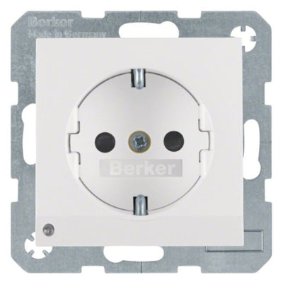 Berker 41098989 Steckdose SCHUKO+LED S.1 polarweiß glänzend