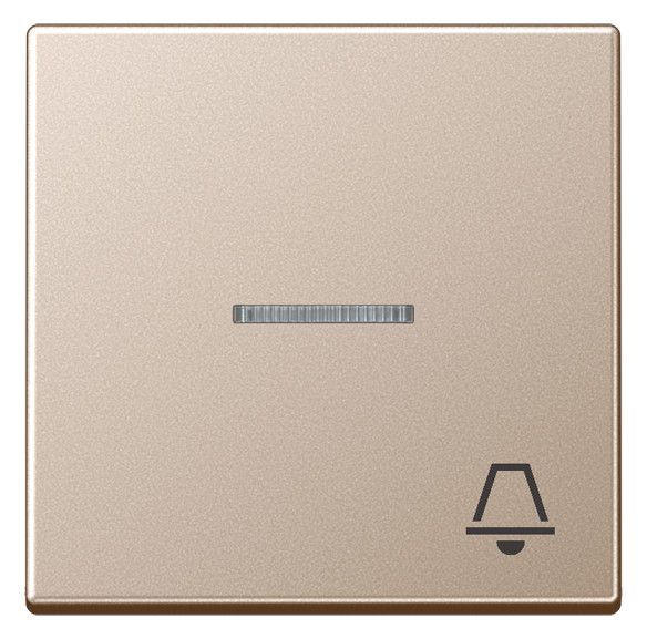 Jung A590KO5KCH Wippe Symbol Klingel m.Lichtleiter Serie A champagner