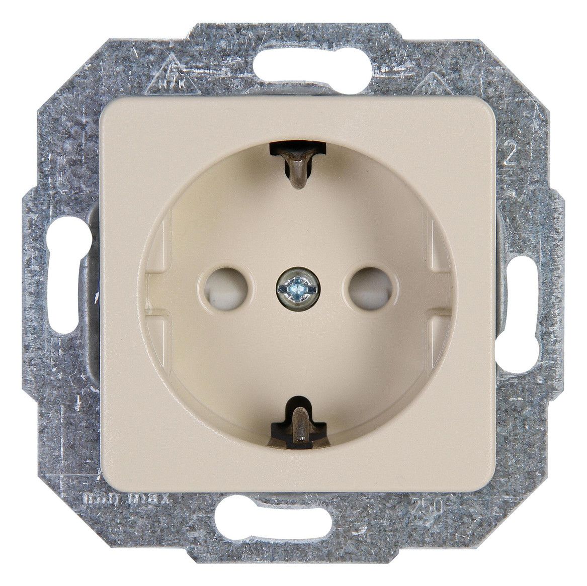 Kopp 112601087 EURPA Schuko Steckdose erh.Ber.schutz cremeweiß