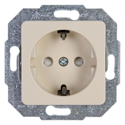 Kopp 112601087 EURPA Schuko Steckdose erh.Ber.schutz cremeweiß