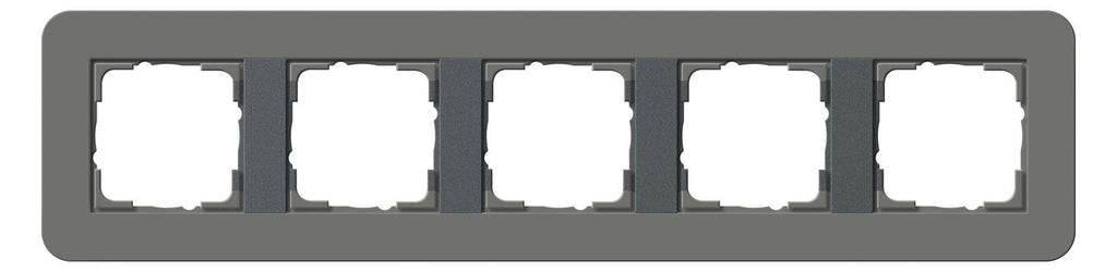 GIRA 0215423 Abdeckrahmen 5fach E3 Dunkelgrau/Anthrazit Soft-Touch