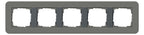 GIRA 0215423 Abdeckrahmen 5fach E3 Dunkelgrau/Anthrazit Soft-Touch