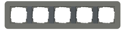 GIRA 0215423 Abdeckrahmen 5fach E3 Dunkelgrau/Anthrazit Soft-Touch