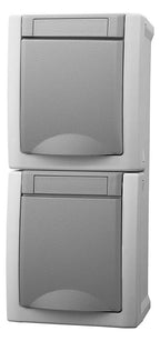 Panasonic 90591086-DE Pacific Schuko Steckdose 2-fach senkrecht FR-AP IP54