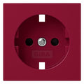 GIRA 4984108 Abdeckung SCHUKO-Steckdose m.Shutter System 55 Rot glänzend