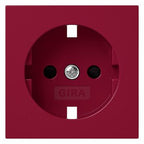 GIRA 4984108 Abdeckung SCHUKO-Steckdose m.Shutter System 55 Rot glänzend
