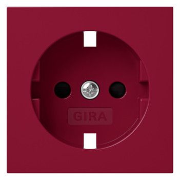 GIRA 4984108 Abdeckung SCHUKO-Steckdose m.Shutter System 55 Rot glänzend
