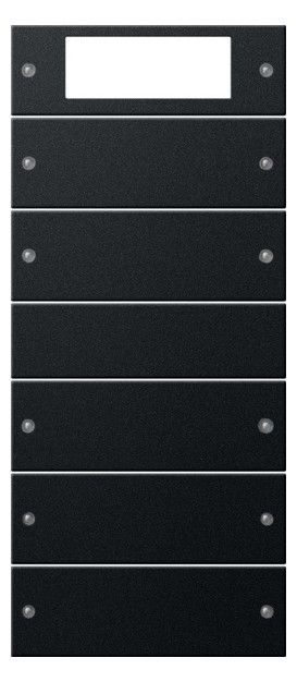 GIRA 2195005 Wippenset 5fach Plus (2+3) System 55 Schwarz matt (lackiert)