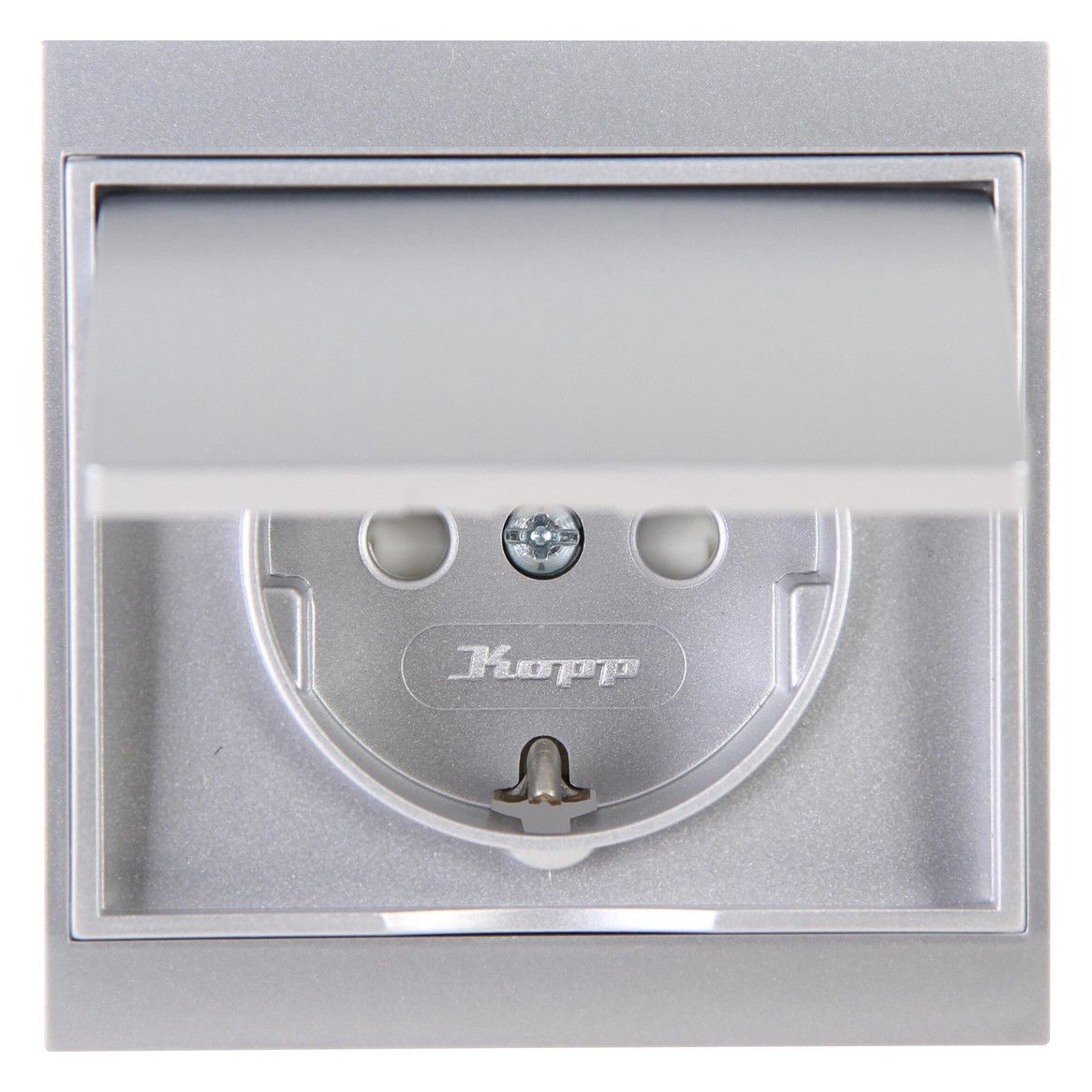 Kopp 911520080 MALTA Schuko Steckdose Klappd.erh.Ber.schutz silber