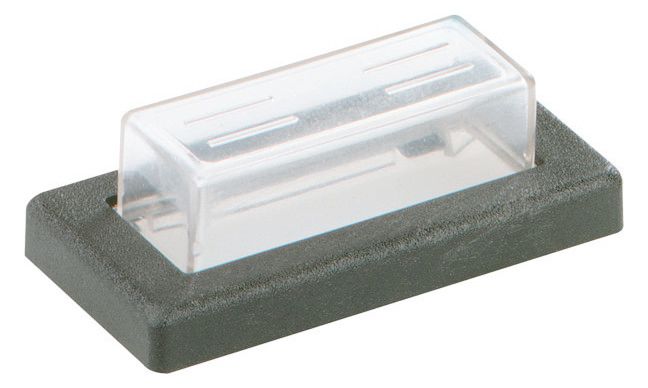 Bachmann 924.116 PVC-Kappen+Rahmen sw Serie 22 1pol klar/schwarz