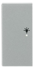 BJ 6231-21-83 Wippe links 2-fach Licht Busch-free@home alusilber
