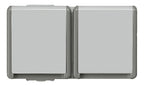 Siemens 5UB4725 DELTA fläche IP44 SCHUKO Steckdose Kombination 2fach waagerecht