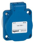 Legrand 057667 Einbau Schuko Steckdose P17 Tempra 16A blau franz. Standard