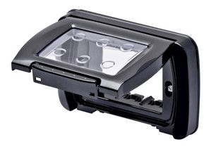 GEWISS GW22462 Abdeckrahmen System Top 4M Tonerschwarz IP55