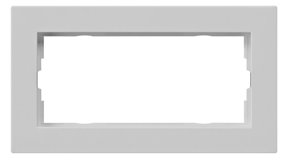GIRA 1002375 Abdeckrahmen 2f o.Mittelst. flach E2 Grau matt